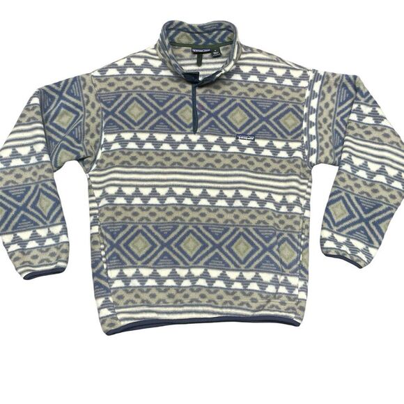 Vintage 1997 Patagonia Aztec Synchilla Snap-T Pullover Fleece Jacket USA Mens M - Picture 1 of 10